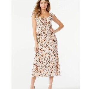 Sofia Jeans by Sofia Vergara Ruffle Sweetheart Long Midi Dress Womens Size Small
